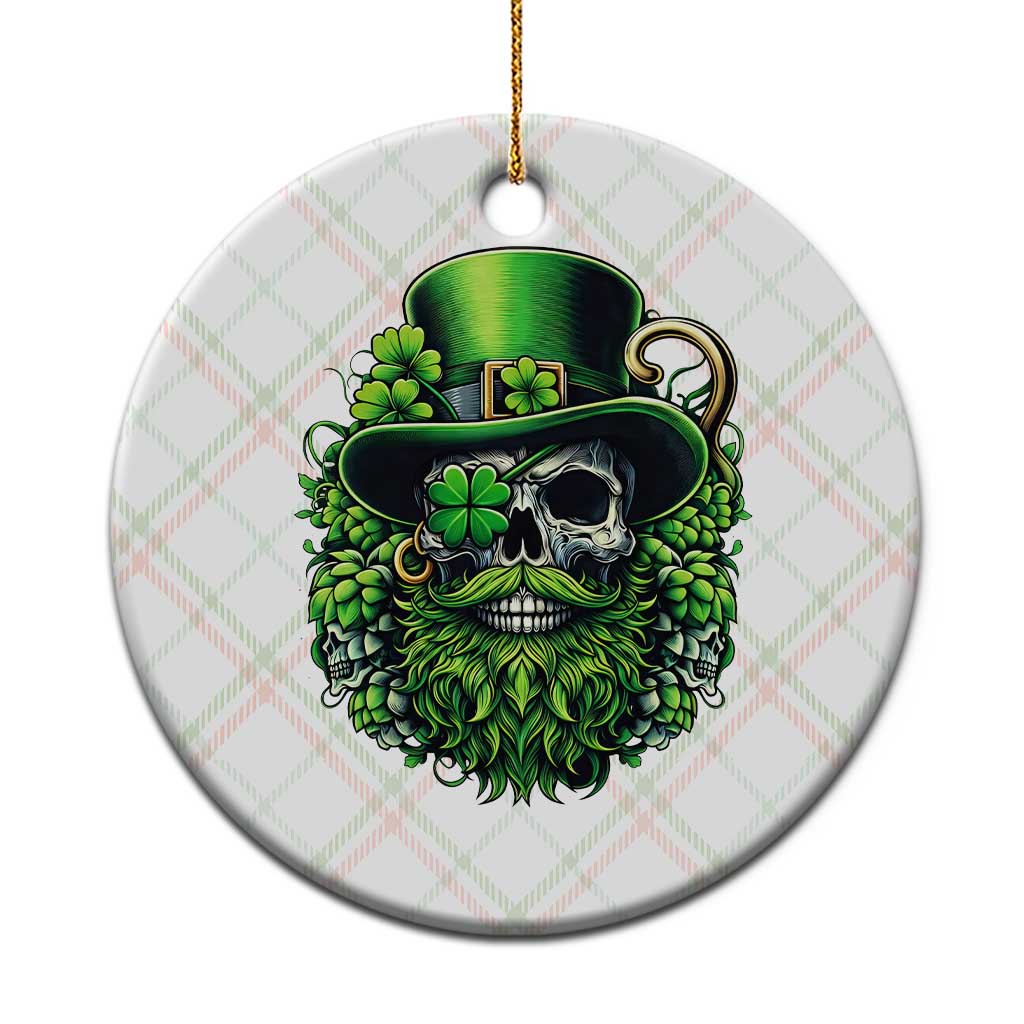 Irish Leprechaun Skull Ceramic Ornament St Patricks Day Party Gift TS12 1pc Christmas Plaid Print Your Wear
