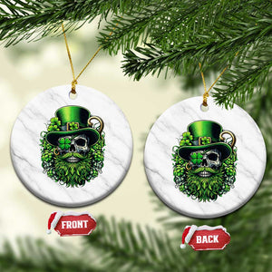 Irish Leprechaun Skull Ceramic Ornament St Patricks Day Party Gift TS12 1pc White Marble Print Your Wear