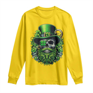 Irish Leprechaun Skull Long Sleeve Shirt St Patricks Day Party Gift TS12 Daisy Print Your Wear