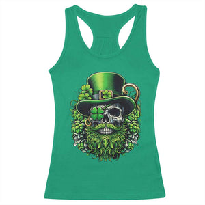 Irish Leprechaun Skull Racerback Tank Top St Patricks Day Party Gift TS12 Irish Green Print Your Wear