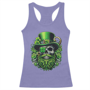 Irish Leprechaun Skull Racerback Tank Top St Patricks Day Party Gift TS12 Violet Print Your Wear