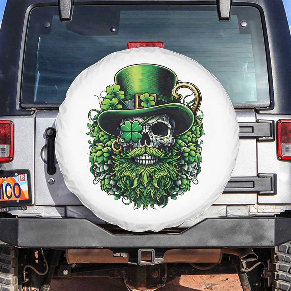Irish Leprechaun Skull Spare Tire Cover St Patricks Day Party Gift TS12 No hole Black Print Your Wear