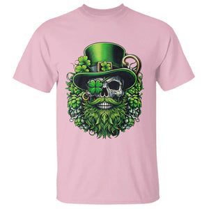 Irish Leprechaun Skull T Shirt St Patricks Day Party Gift TS12 Light Pink Print Your Wear
