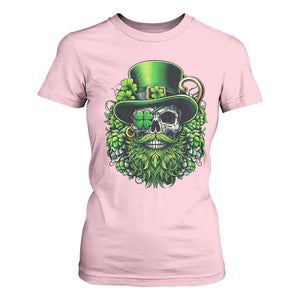 Irish Leprechaun Skull T Shirt For Women St Patricks Day Party Gift TS12 Light Pink Print Your Wear