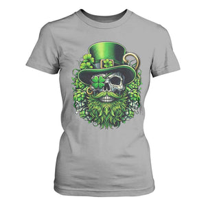 Irish Leprechaun Skull T Shirt For Women St Patricks Day Party Gift TS12 Sport Gray Print Your Wear