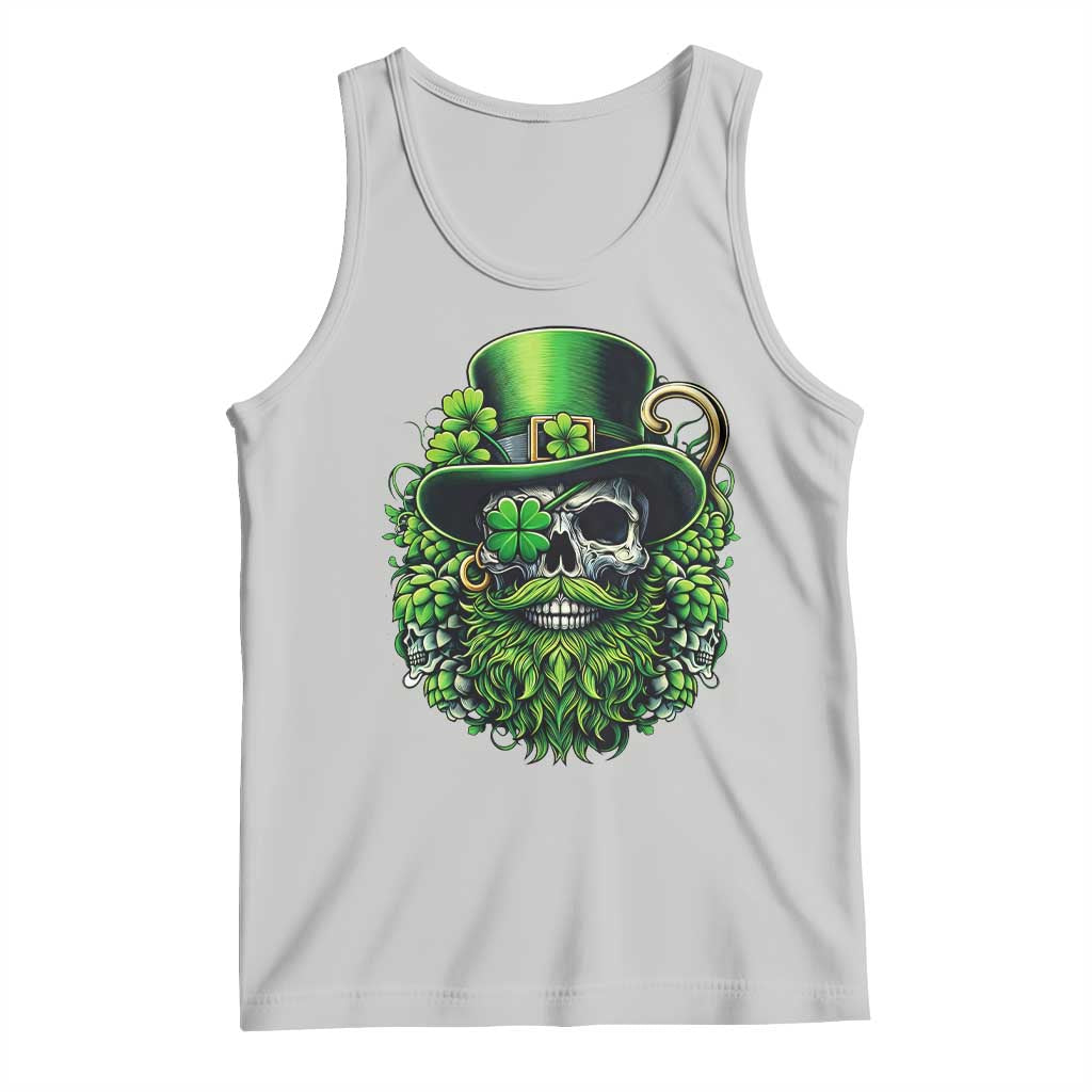 Irish Leprechaun Skull Tank Top St Patricks Day Party Gift TS12 Ash Print Your Wear