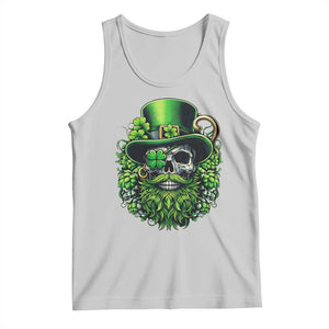 Irish Leprechaun Skull Tank Top St Patricks Day Party Gift TS12 Ash Print Your Wear