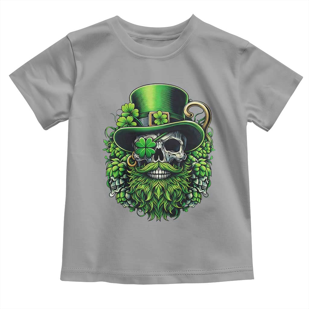 Irish Leprechaun Skull Toddler T Shirt St Patricks Day Party Gift TS12 Sport Gray Print Your Wear
