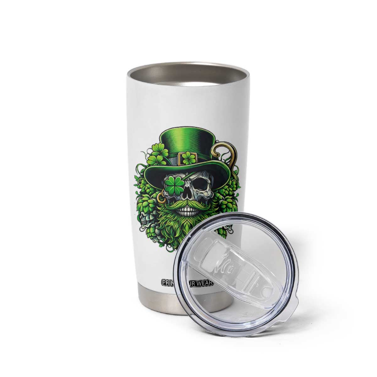 Irish Leprechaun Skull Tumbler Cup St Patricks Day Party Gift TS12 Print Your Wear