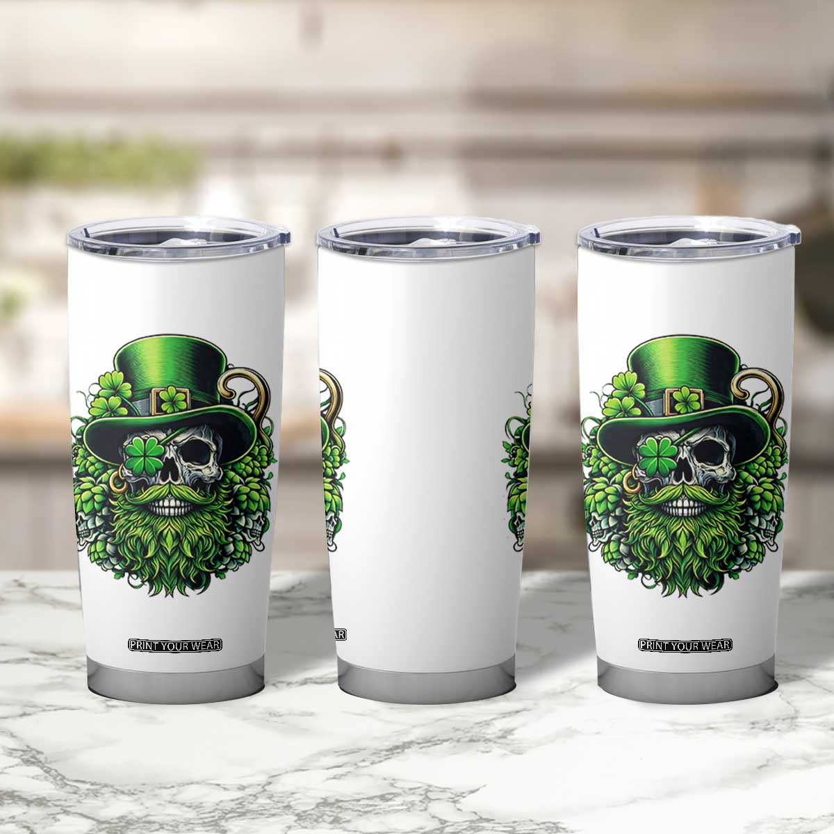 Irish Leprechaun Skull Tumbler Cup St Patricks Day Party Gift TS12 Print Your Wear