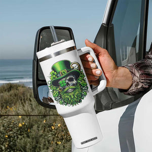 Irish Leprechaun Skull Tumbler With Handle St Patricks Day Party Gift TS12 Print Your Wear
