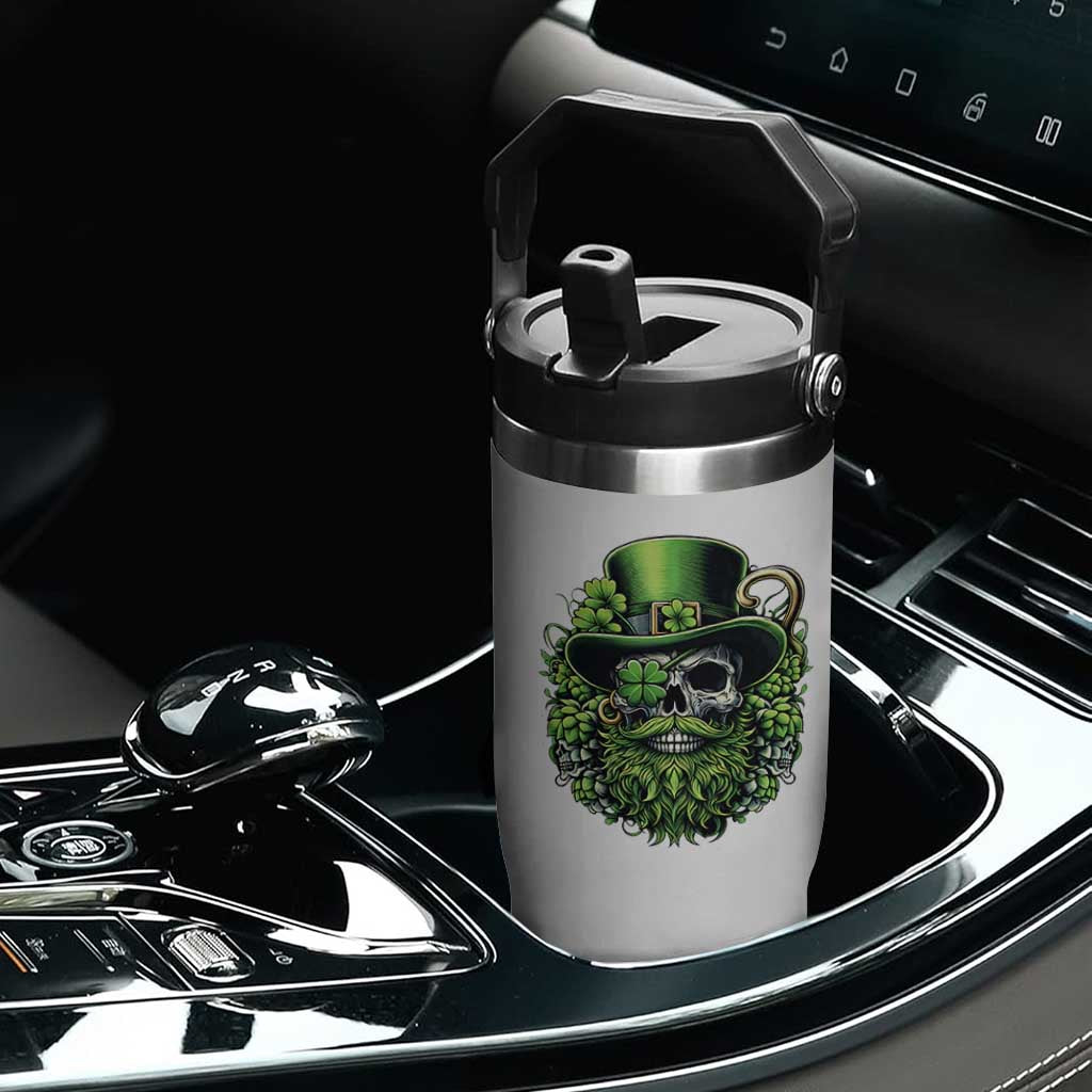 Irish Leprechaun Skull Flip Straw Tumbler St Patricks Day Party Gift TS12 Print Your Wear