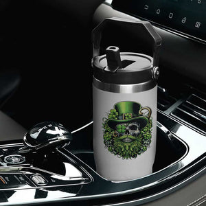 Irish Leprechaun Skull Flip Straw Tumbler St Patricks Day Party Gift TS12 Print Your Wear