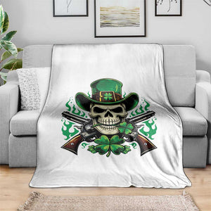 Irish Cowboy Skeleton Throw Blanket St Patricks Day Party Gift TS12 Print Your Wear