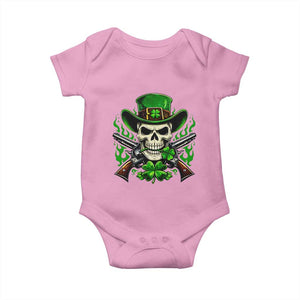 Irish Cowboy Skeleton Baby Onesie St Patricks Day Party Gift TS12 Light Pink Print Your Wear