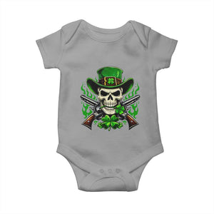 Irish Cowboy Skeleton Baby Onesie St Patricks Day Party Gift TS12 Sport Gray Print Your Wear