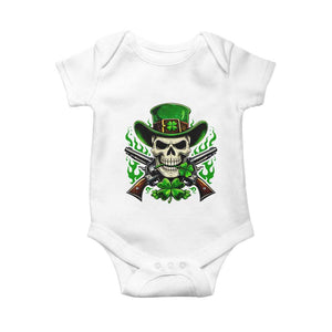 Irish Cowboy Skeleton Baby Onesie St Patricks Day Party Gift TS12 White Print Your Wear