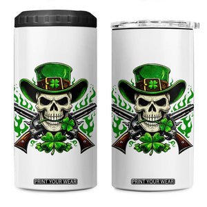 Irish Cowboy Skeleton 4 in 1 Can Cooler Tumbler St Patricks Day Party Gift TS12 One Size: 16 oz White Print Your Wear