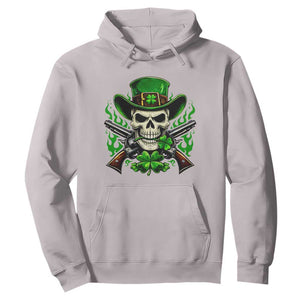 Irish Cowboy Skeleton Hoodie St Patricks Day Party Gift TS12 Ice Gray Print Your Wear