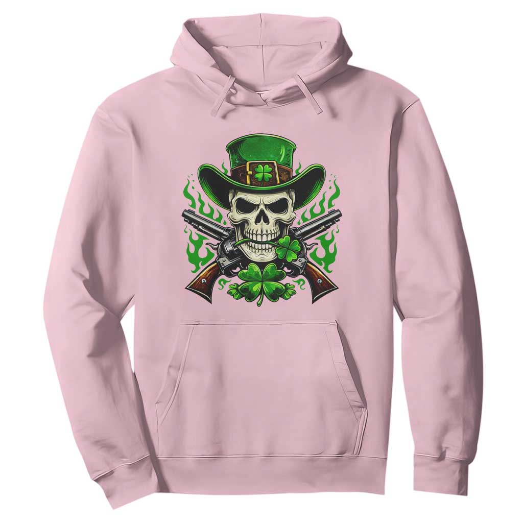 Irish Cowboy Skeleton Hoodie St Patricks Day Party Gift TS12 Light Pink Print Your Wear