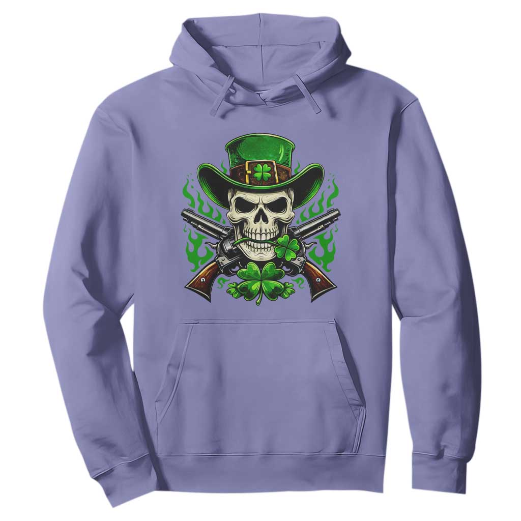 Irish Cowboy Skeleton Hoodie St Patricks Day Party Gift TS12 Violet Print Your Wear
