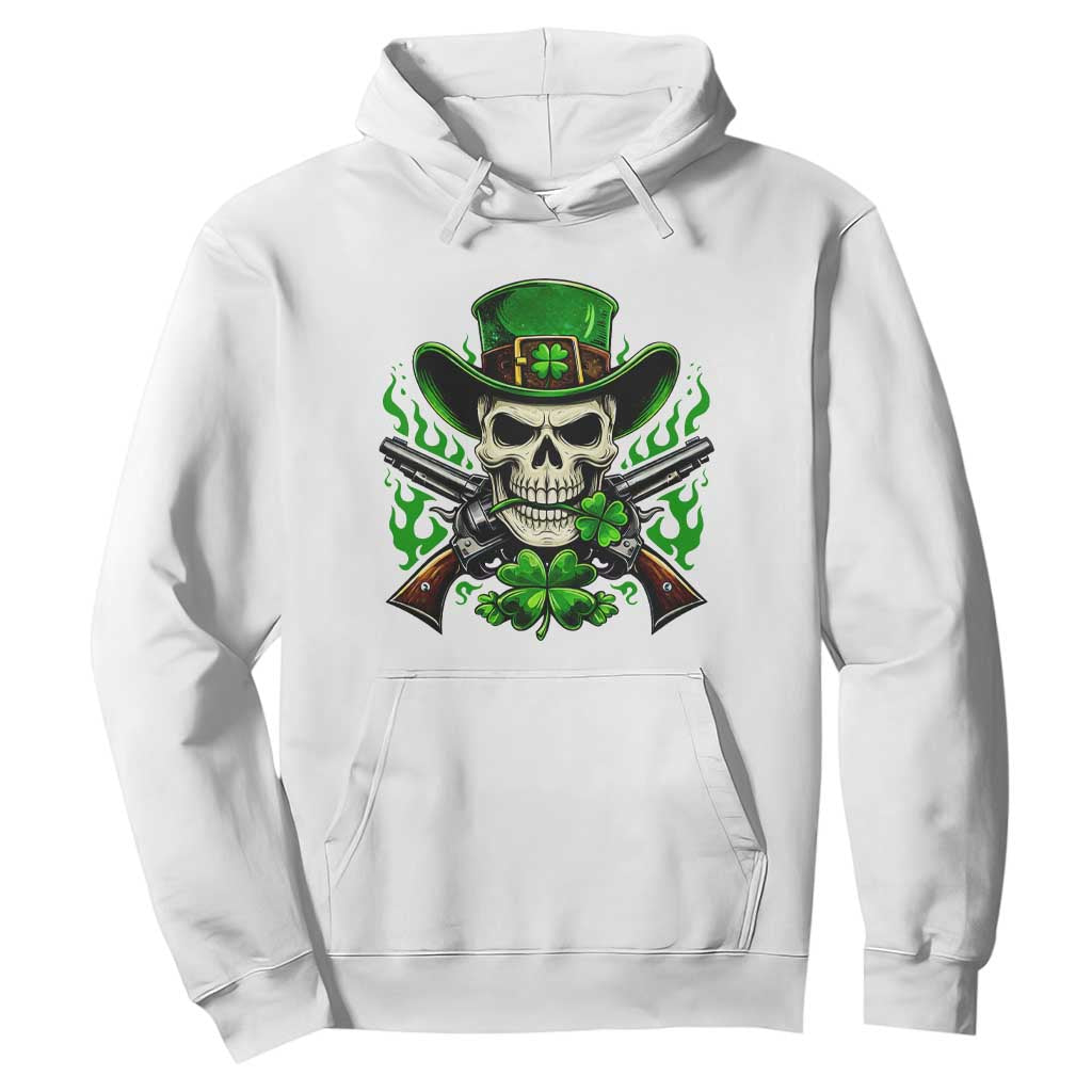 Irish Cowboy Skeleton Hoodie St Patricks Day Party Gift TS12 White Print Your Wear