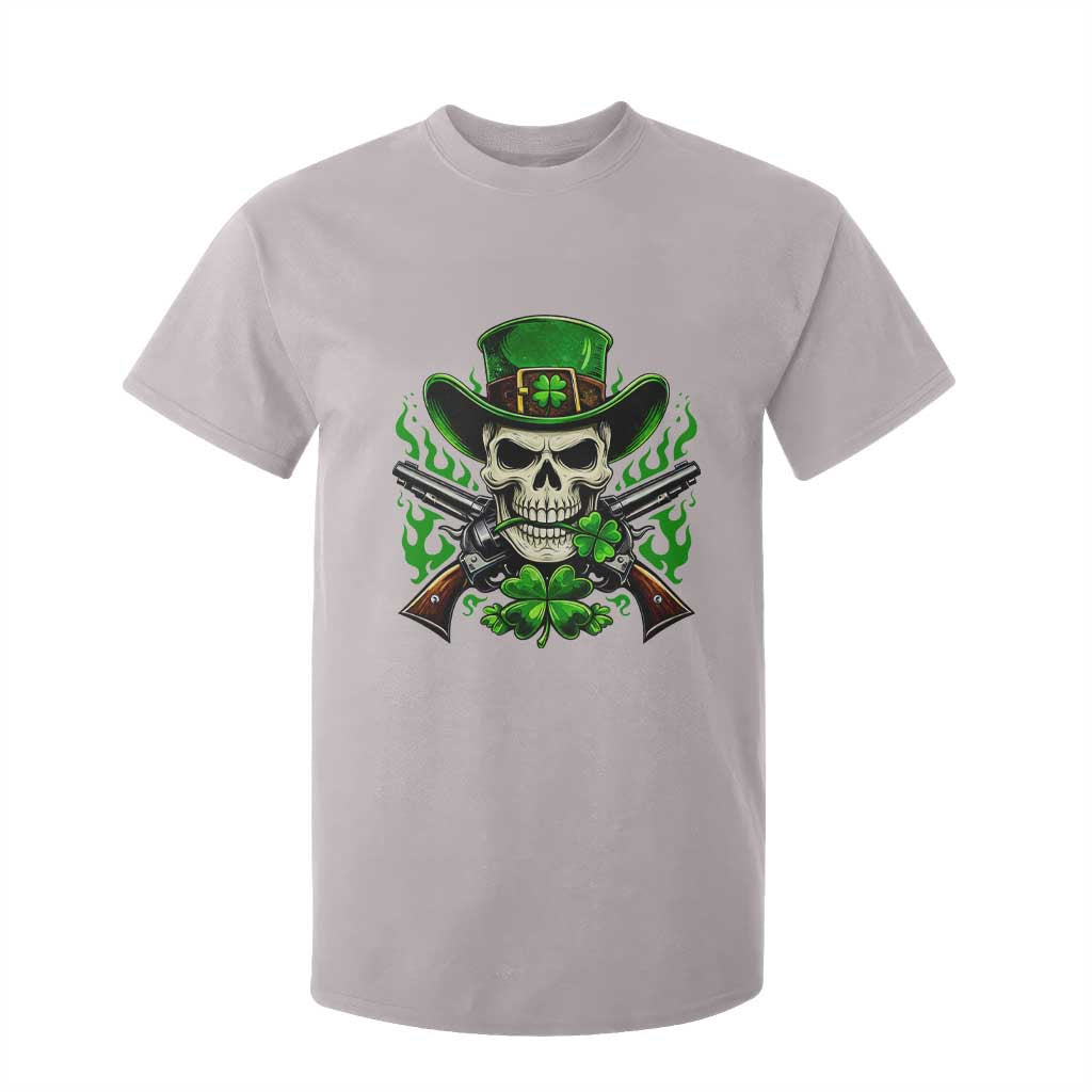 Irish Cowboy Skeleton T Shirt For Kid St Patricks Day Party Gift TS12 Ice Gray Print Your Wear