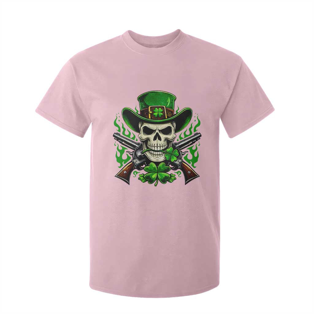 Irish Cowboy Skeleton T Shirt For Kid St Patricks Day Party Gift TS12 Light Pink Print Your Wear
