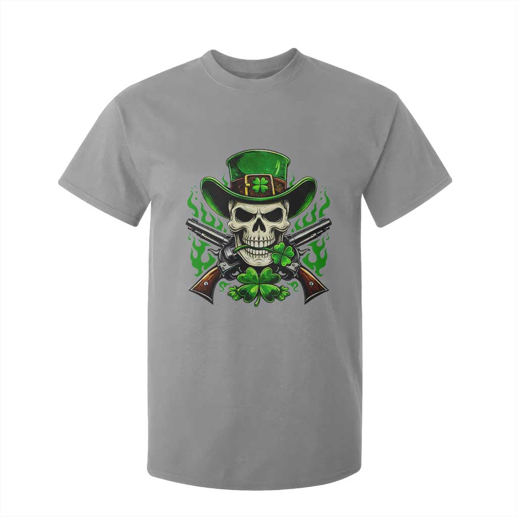 Irish Cowboy Skeleton T Shirt For Kid St Patricks Day Party Gift TS12 Sport Gray Print Your Wear
