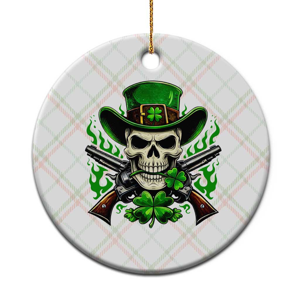 Irish Cowboy Skeleton Ceramic Ornament St Patricks Day Party Gift TS12 1pc Christmas Plaid Print Your Wear