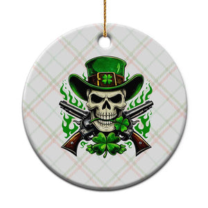 Irish Cowboy Skeleton Ceramic Ornament St Patricks Day Party Gift TS12 1pc Christmas Plaid Print Your Wear
