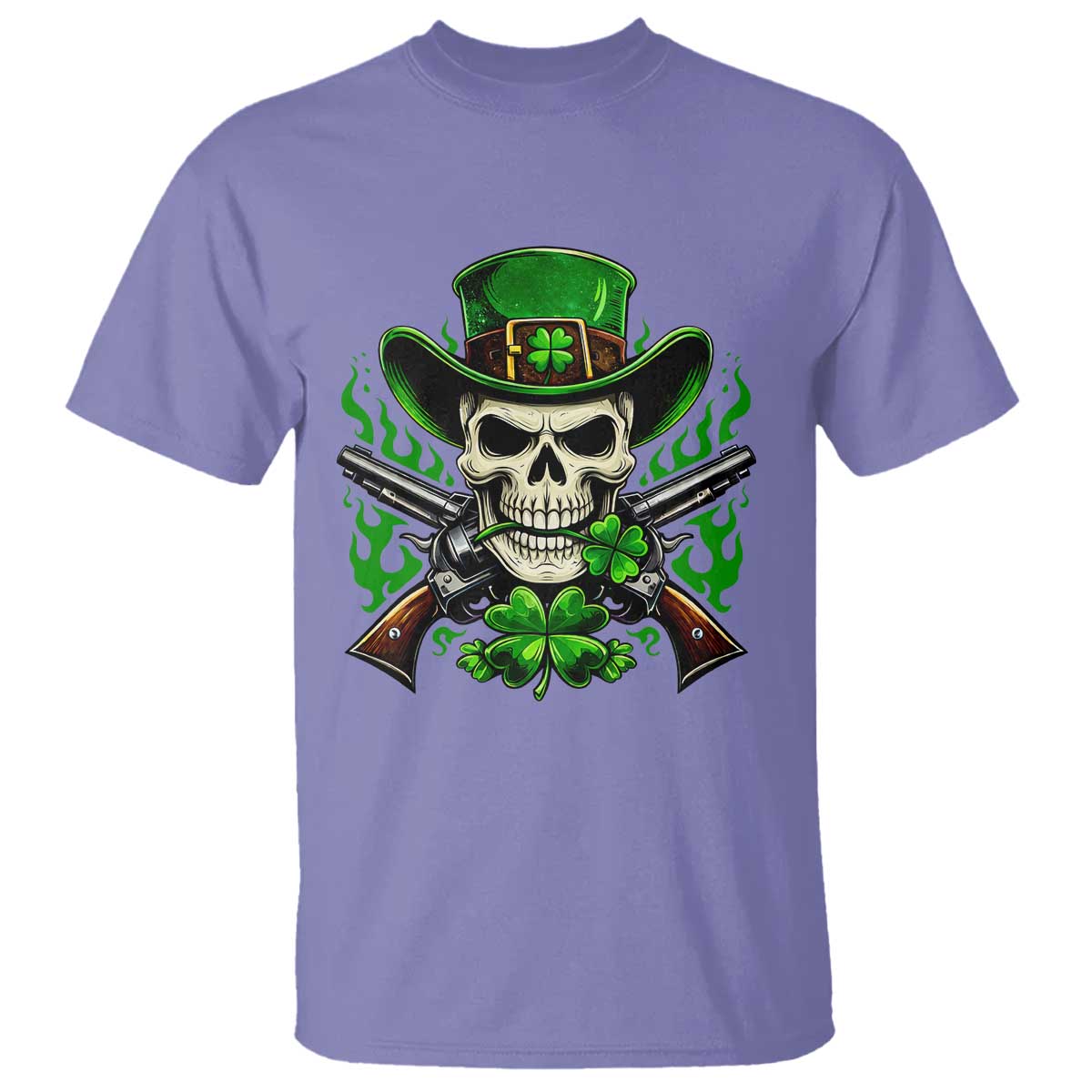 Irish Cowboy Skeleton T Shirt St Patricks Day Party Gift