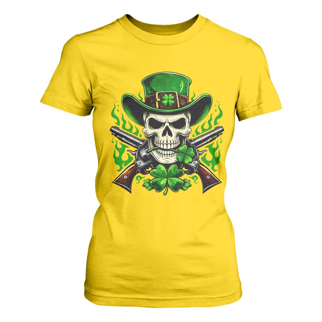 Irish Cowboy Skeleton T Shirt For Women St Patricks Day Party Gift TS12 Daisy Print Your Wear