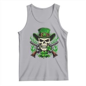 Irish Cowboy Skeleton Tank Top St Patricks Day Party Gift TS12 Athletic Heather Print Your Wear