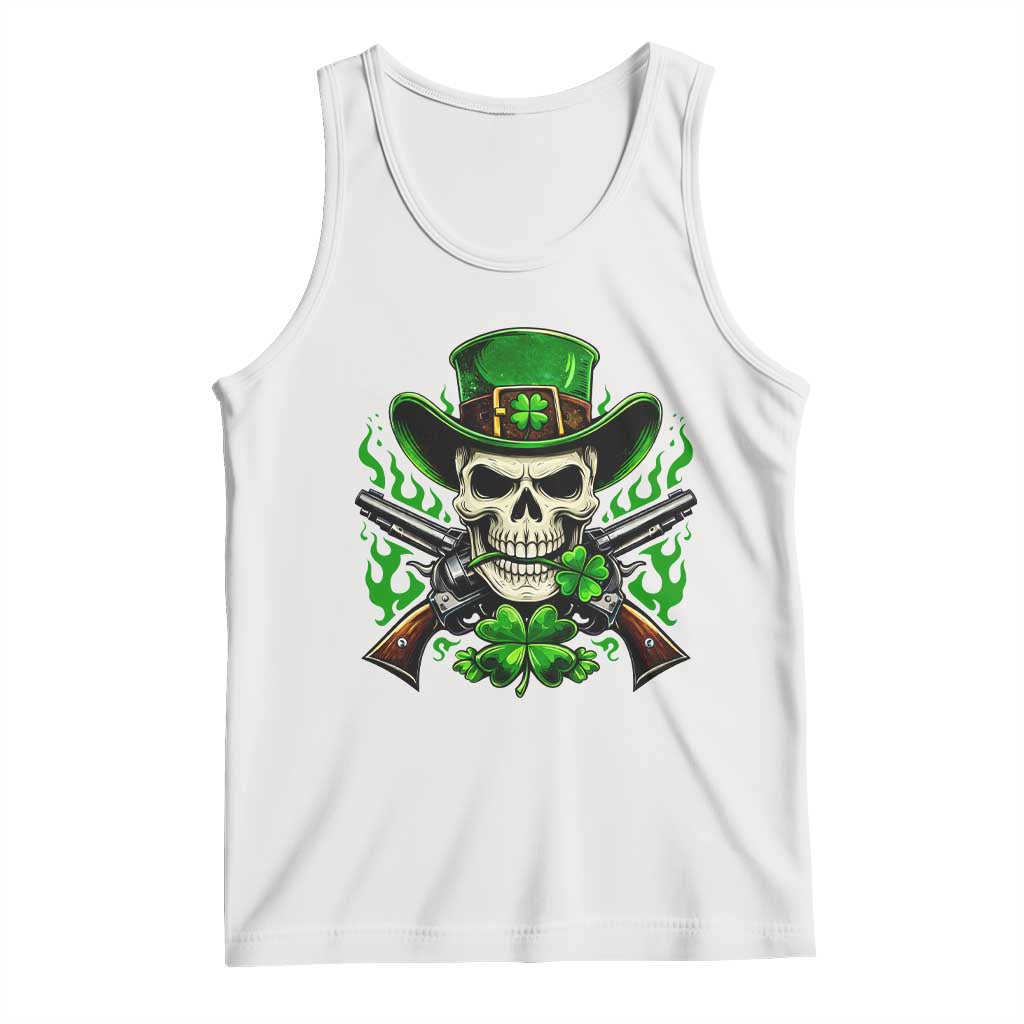 Irish Cowboy Skeleton Tank Top St Patricks Day Party Gift TS12 White Print Your Wear