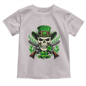 Irish Cowboy Skeleton Toddler T Shirt St Patricks Day Party Gift TS12 Ice Gray Print Your Wear
