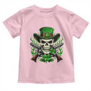 Irish Cowboy Skeleton Toddler T Shirt St Patricks Day Party Gift TS12 Light Pink Print Your Wear