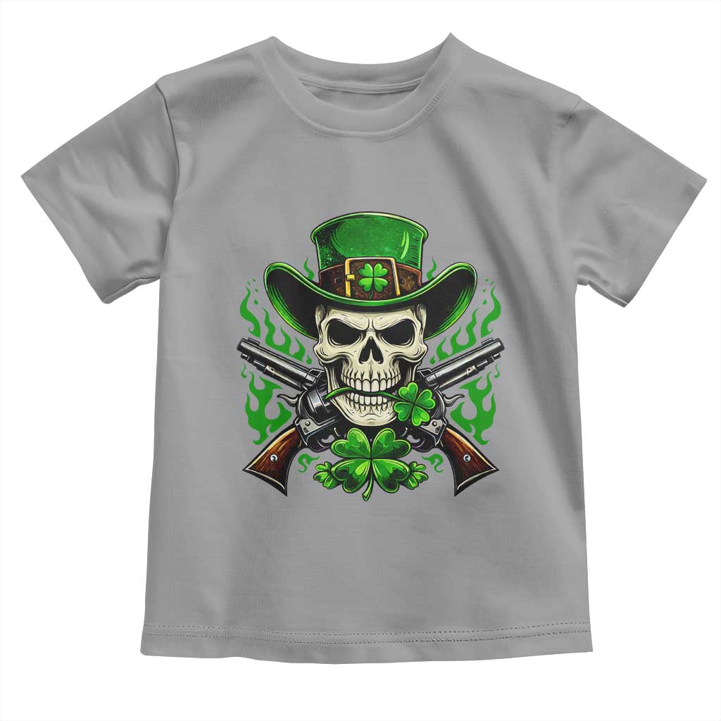 Irish Cowboy Skeleton Toddler T Shirt St Patricks Day Party Gift TS12 Sport Gray Print Your Wear