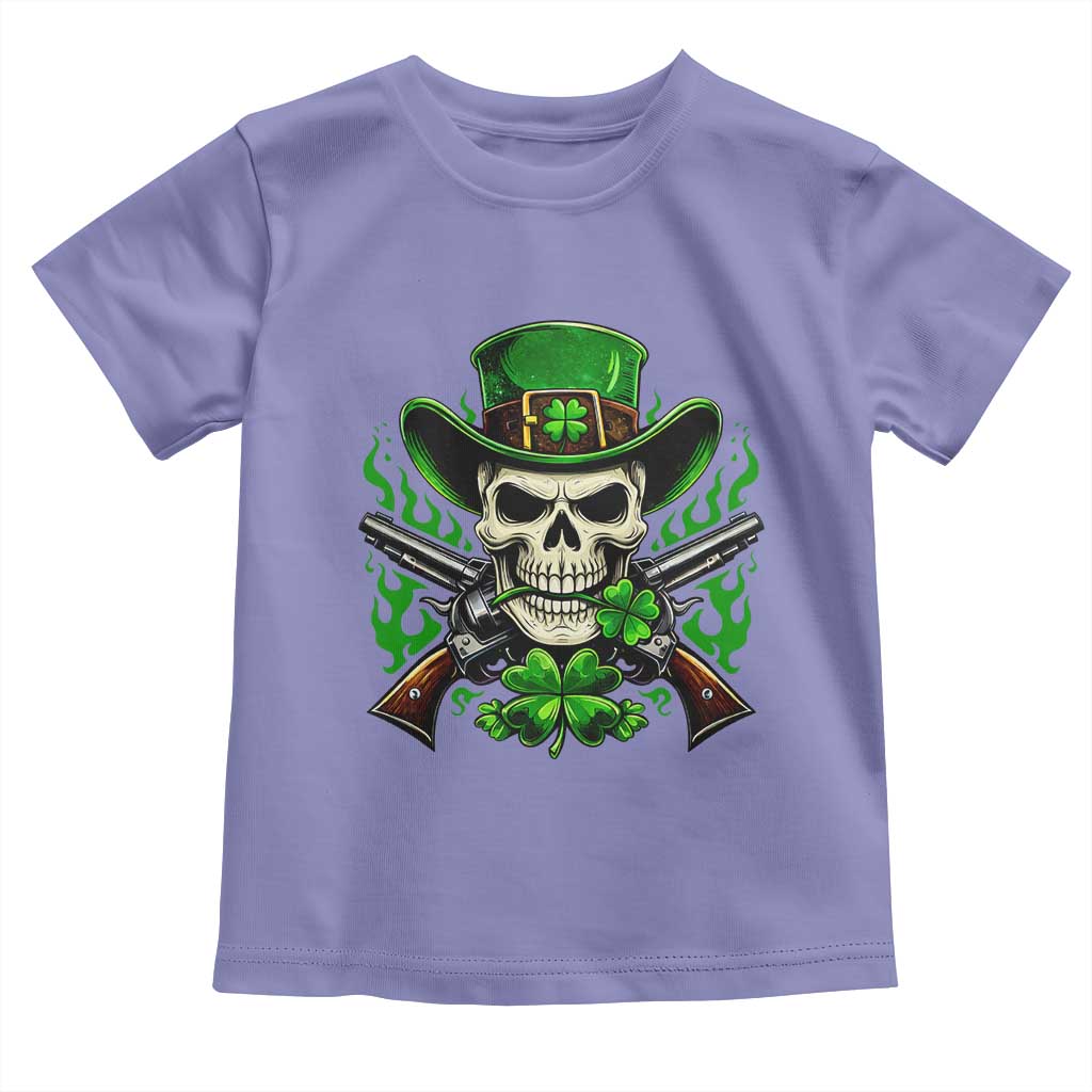 Irish Cowboy Skeleton Toddler T Shirt St Patricks Day Party Gift TS12 Violet Print Your Wear