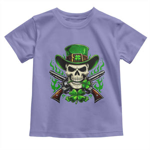 Irish Cowboy Skeleton Toddler T Shirt St Patricks Day Party Gift TS12 Violet Print Your Wear