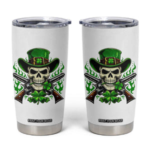 Irish Cowboy Skeleton Tumbler Cup St Patricks Day Party Gift TS12 White Print Your Wear