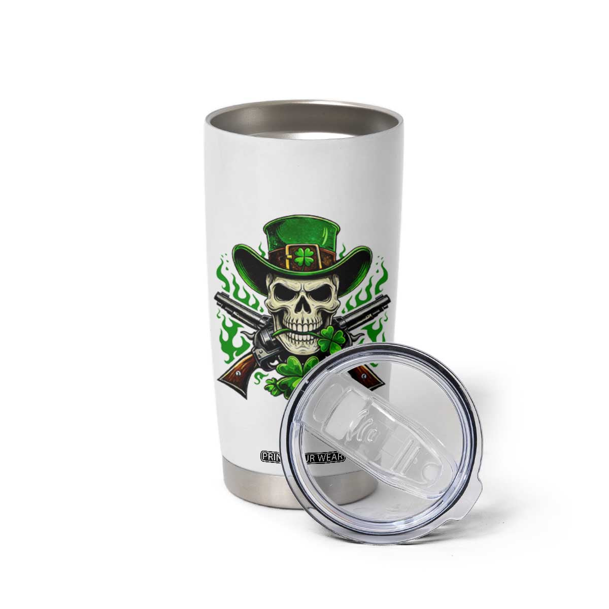 Irish Cowboy Skeleton Tumbler Cup St Patricks Day Party Gift TS12 Print Your Wear
