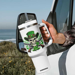 Irish Cowboy Skeleton Tumbler With Handle St Patricks Day Party Gift TS12 Print Your Wear