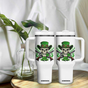 Irish Cowboy Skeleton Tumbler With Handle St Patricks Day Party Gift TS12 Print Your Wear
