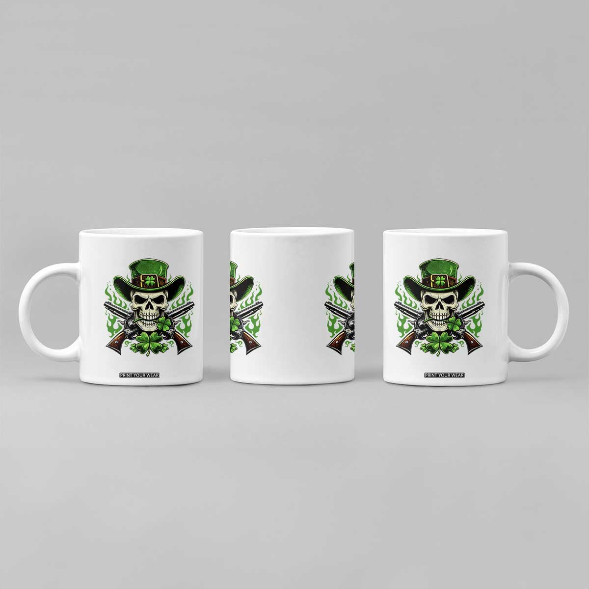 Irish Cowboy Skeleton Coffee Mug St Patricks Day Party Gift TS12 Print Your Wear