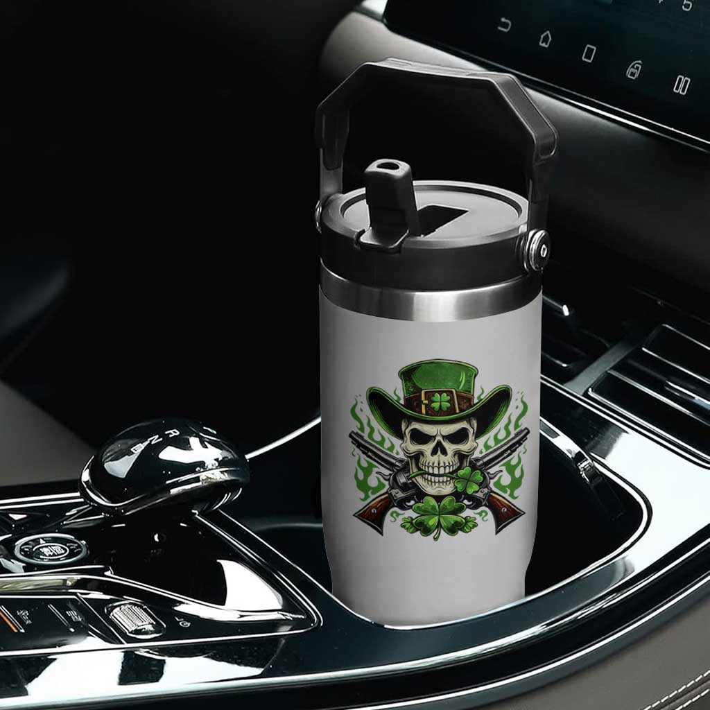 Irish Cowboy Skeleton Flip Straw Tumbler St Patricks Day Party Gift TS12 Print Your Wear
