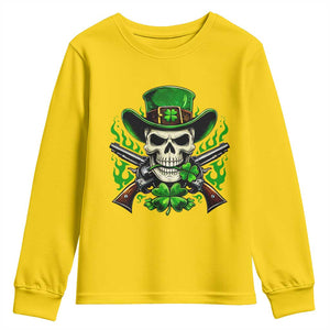 Irish Cowboy Skeleton Youth Sweatshirt St Patricks Day Party Gift TS12 Daisy Print Your Wear