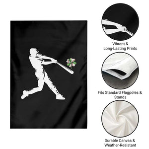 St Patricks Day Baseball Batter Garden Flag Irish Sports Gift TS12 Print Your Wear