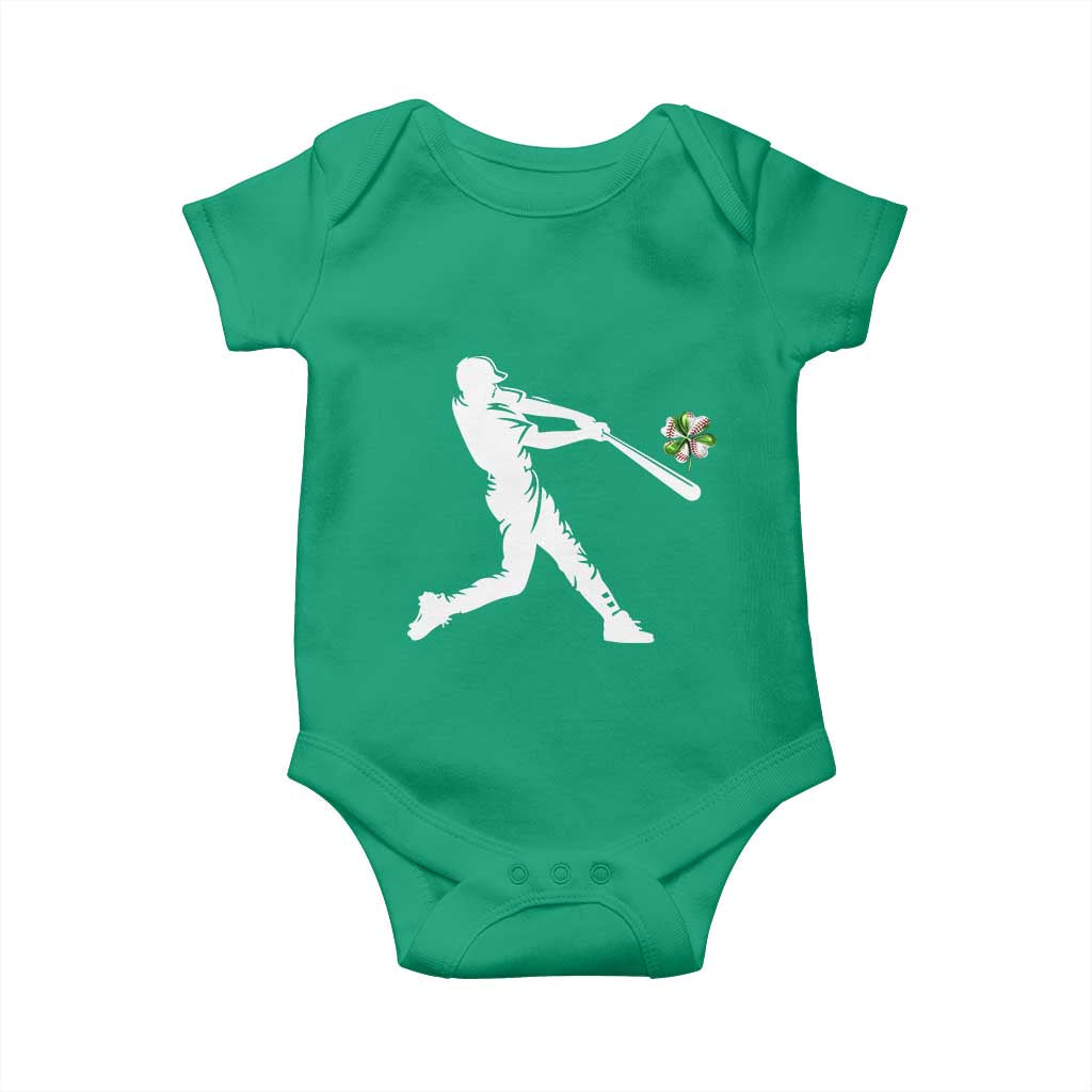St Patricks Day Baseball Batter Baby Onesie Irish Sports Gift TS12 Irish Green Print Your Wear
