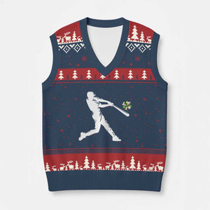 St Patricks Day Baseball Batter V-Neck Knit Sweater Vest Irish Sports Gift TS12 Navy Red Print Your Wear